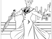 Páginas de Mary Poppins para imprimir para niños