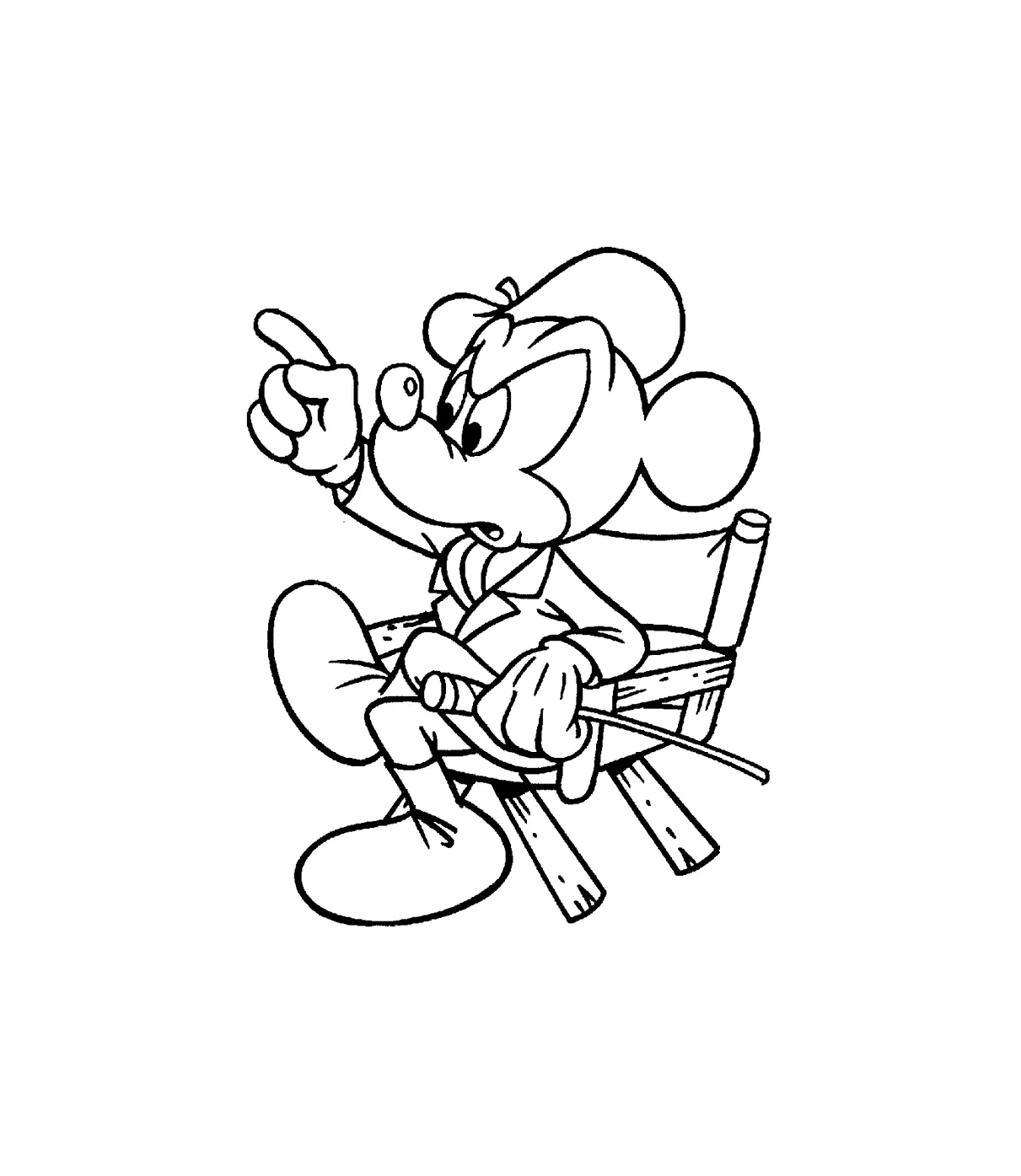 Mickey el director (Página para imprimir para niños)