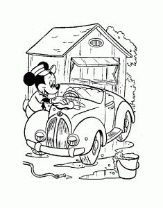 Mickey y su coche