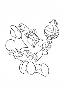 Minnie con un sonajero
