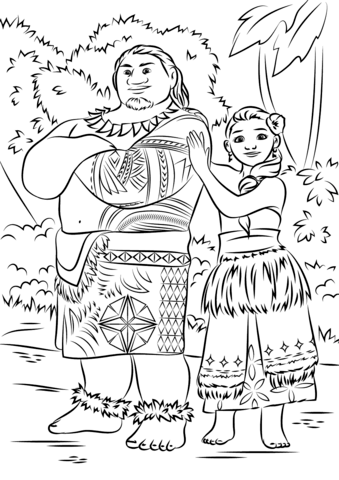 Tui y Sina, los padres de la princesa Moana