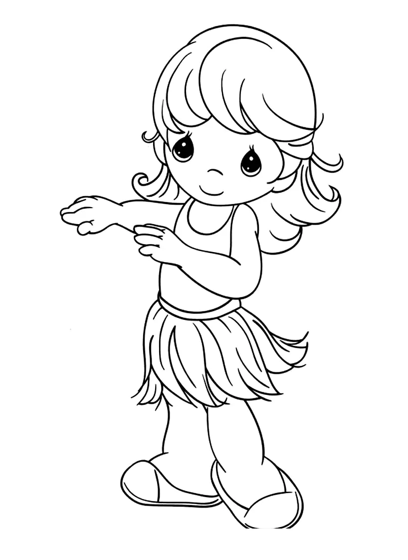 Dibujo gratis de Precious Moments para descargar y colorear (Momentos preciosos)
