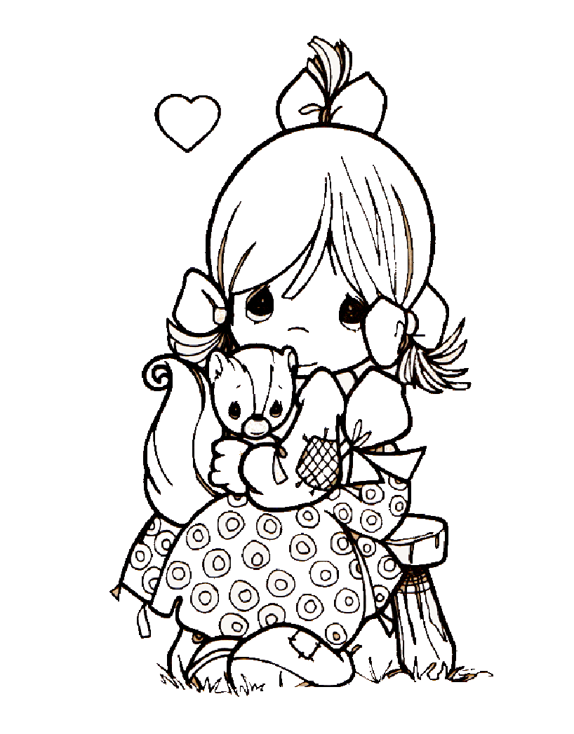 Imagen de Precious Moments para descargar y colorear (Momentos preciosos)