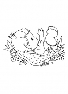 Imagen de Precious Moments para descargar y colorear