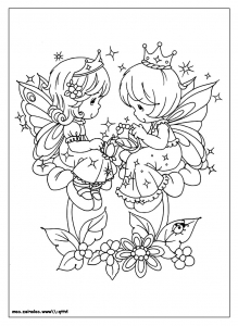 Dibujo gratis de Precious Moments para descargar y colorear