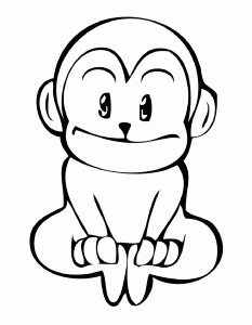 Dibujo de mono para descargar y colorear