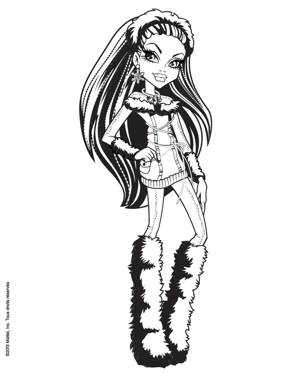 Abadía Bominable (Página de Monster High para imprimir para niños)