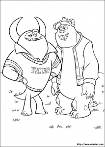 Monstres Académie: Sully (Página de Monstruos University  para imprimir)