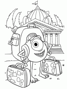 Monstres Académie (Disney / Pixar): Bob (Página de Monstruos University  para imprimir)