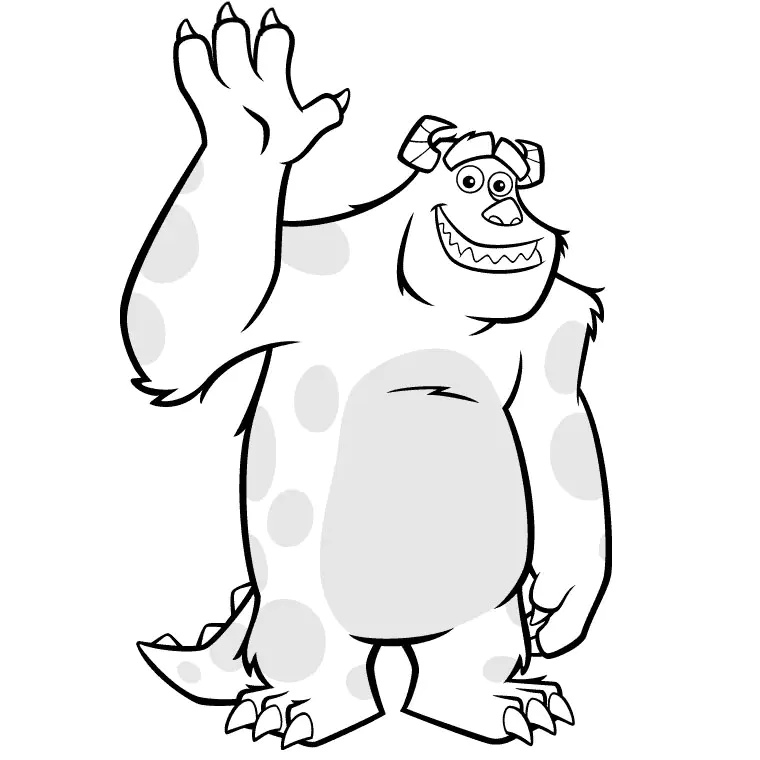 Sully para colorear (Monstruos, S.A.)