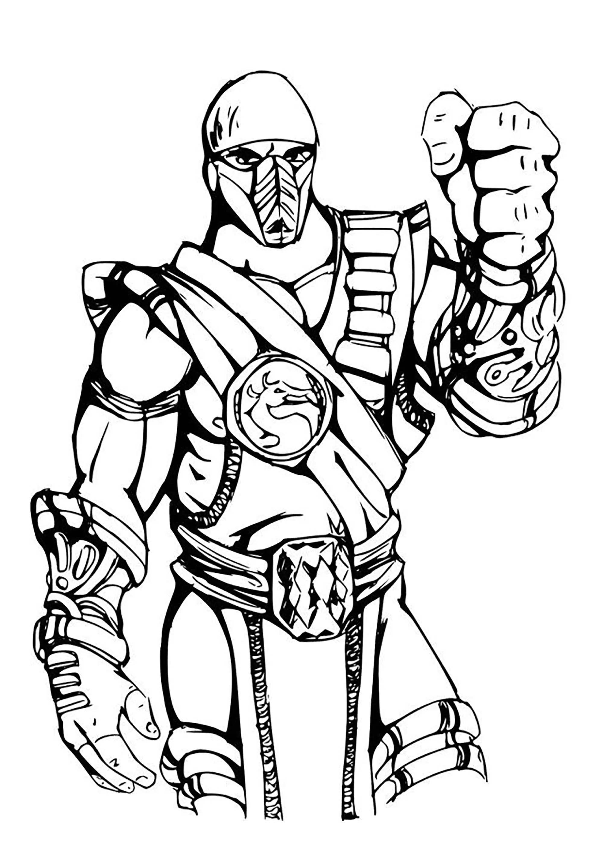 Dibujos para colorear gratis para niños de mortal-kombat (Mortal Kombat)