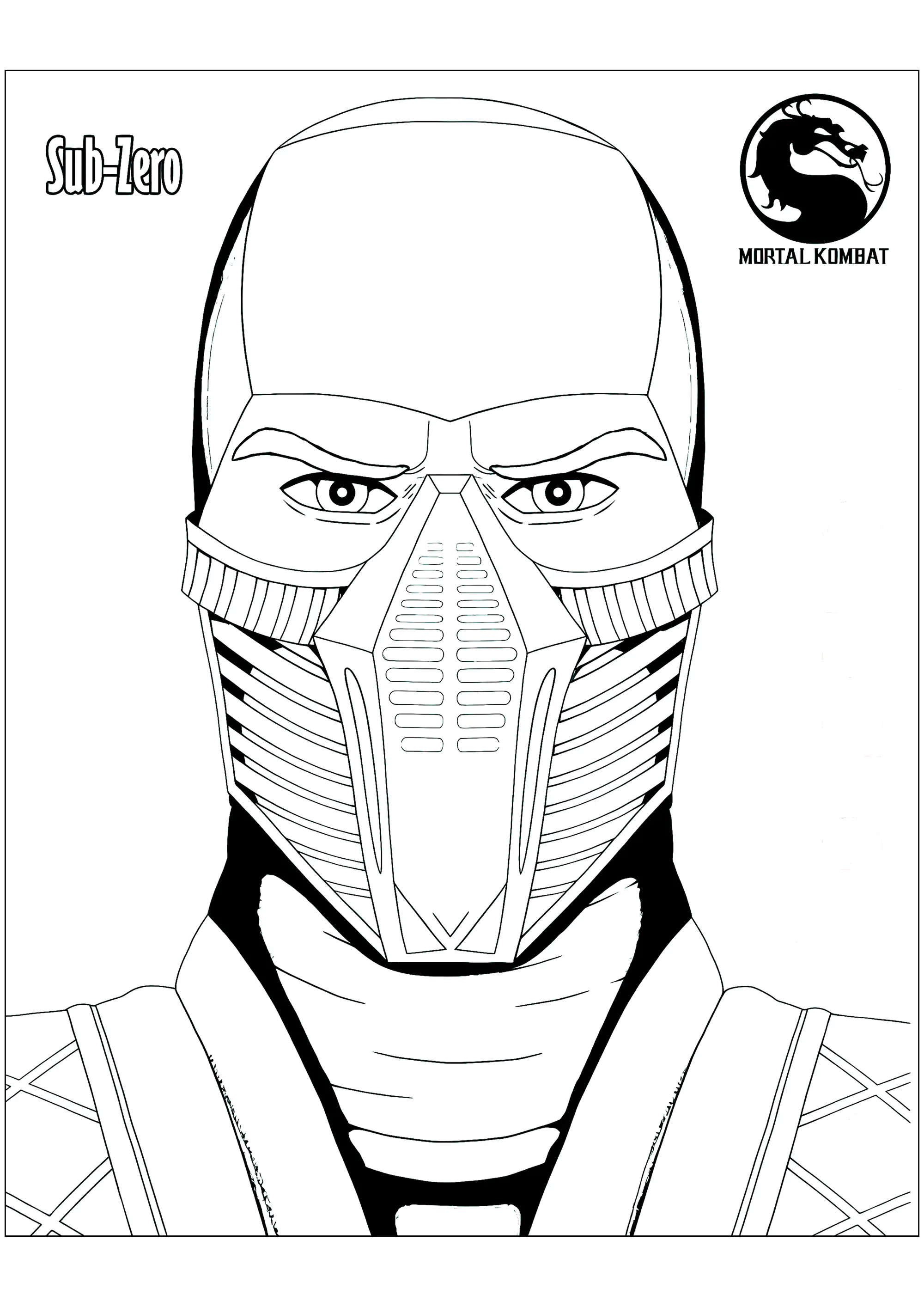 Dibujos para colorear gratis para niños de mortal-kombat (Mortal Kombat)