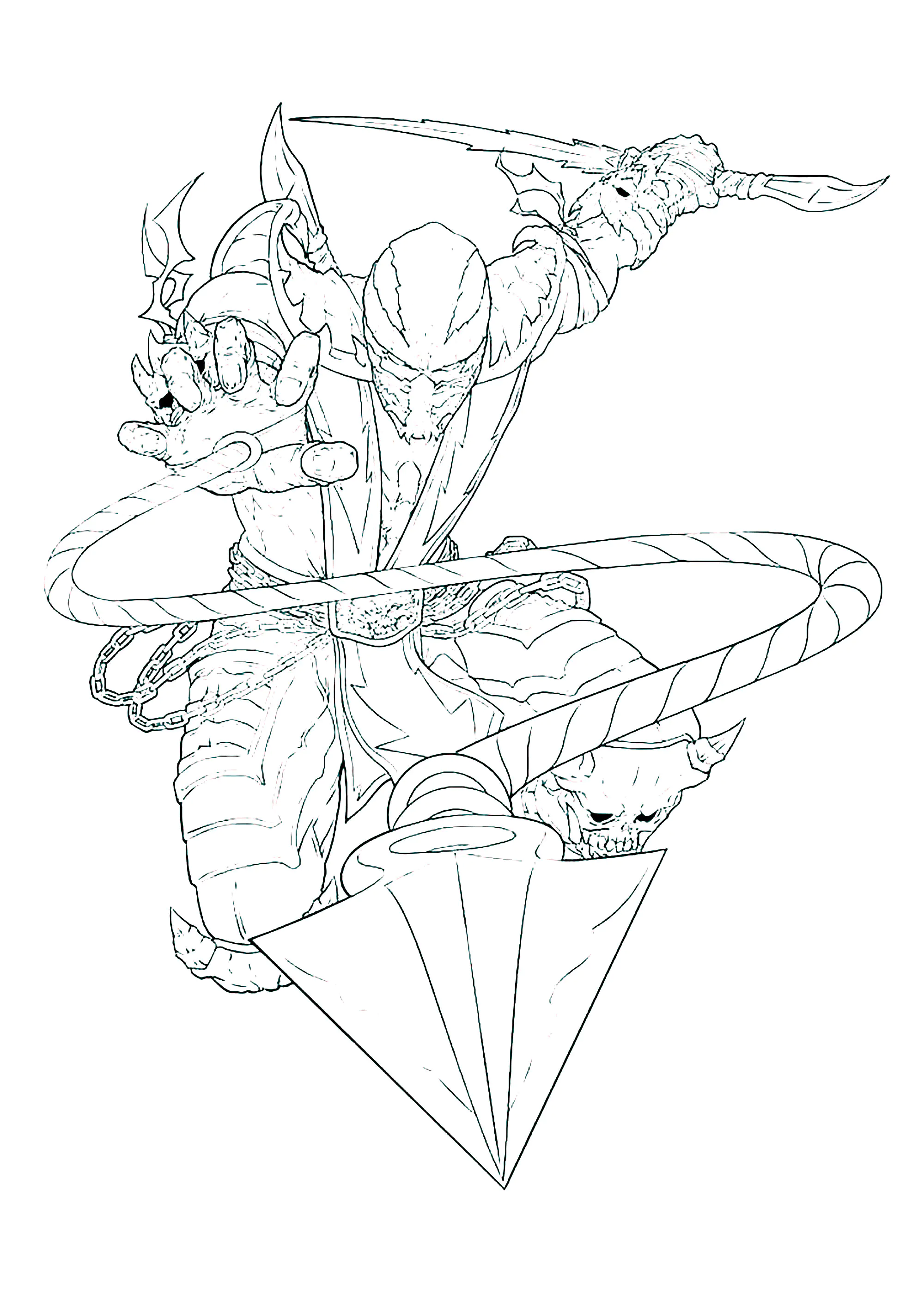 Dibujos para colorear para niños de mortal-kombat (Mortal Kombat)