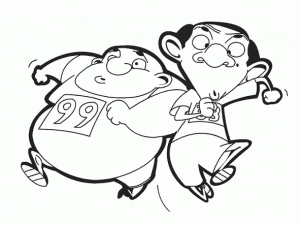 Dibujo gratis de Mr Bean para imprimir y colorear