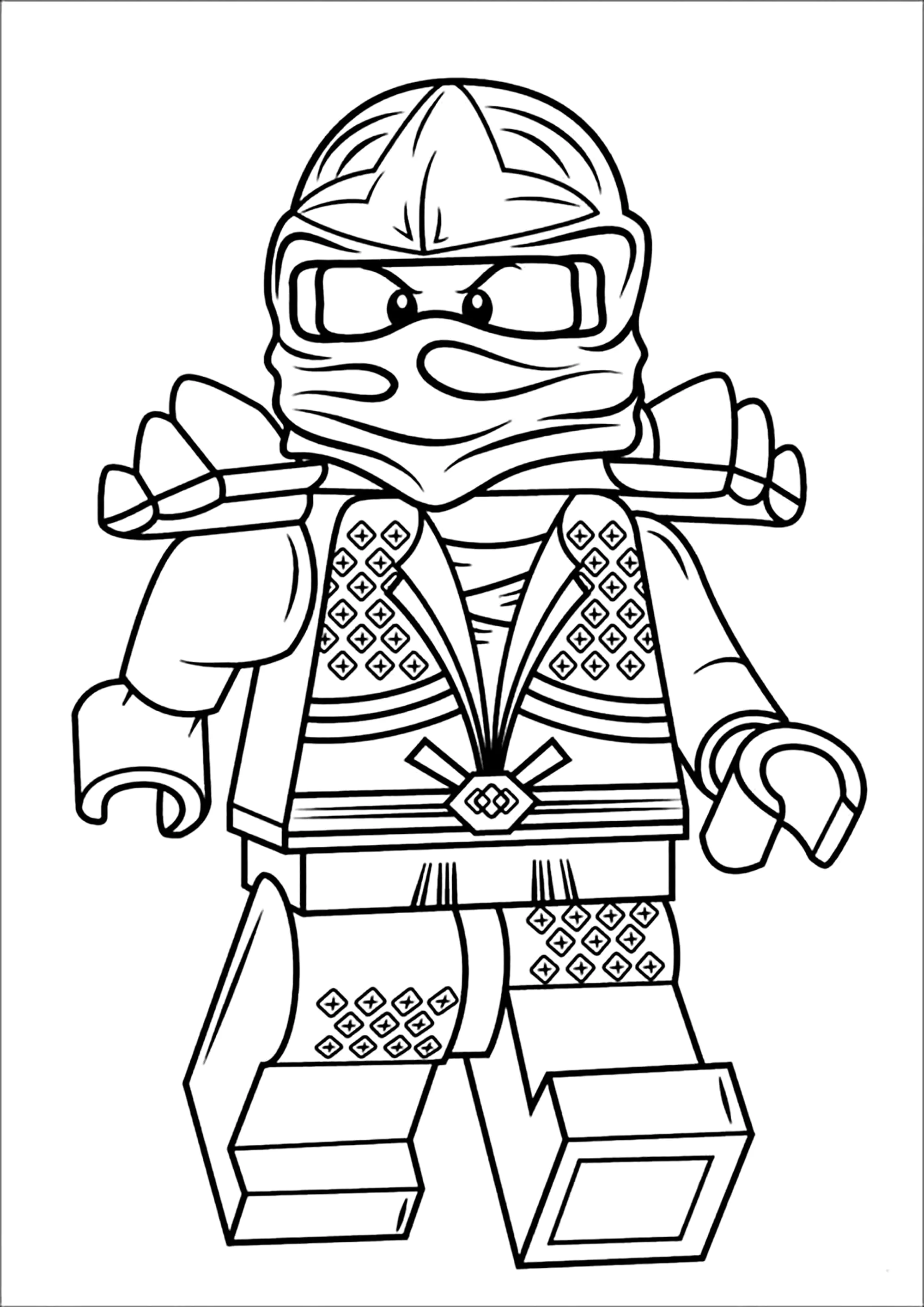 Combattant Ninjago (Página para imprimir para niños)