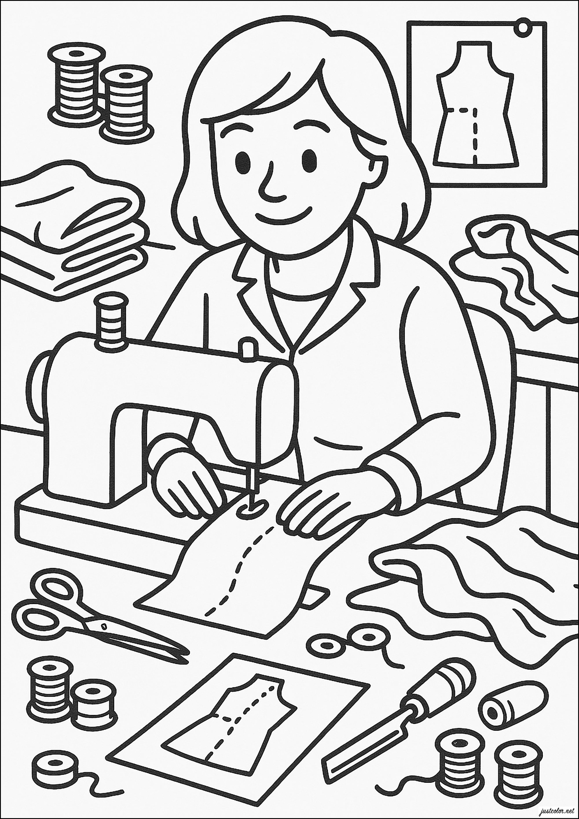 Dibujos para colorear para ninos oficios - 62310
