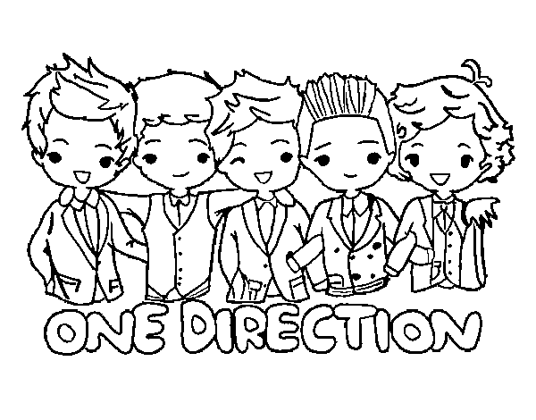 Dibujos para colorear para ninos de one direction - 81062