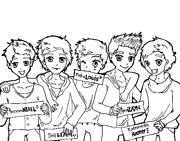 Dibujos para colorear para ninos de one direction - 81318