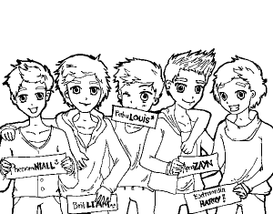 Dibujos para colorear de One Direction para imprimir