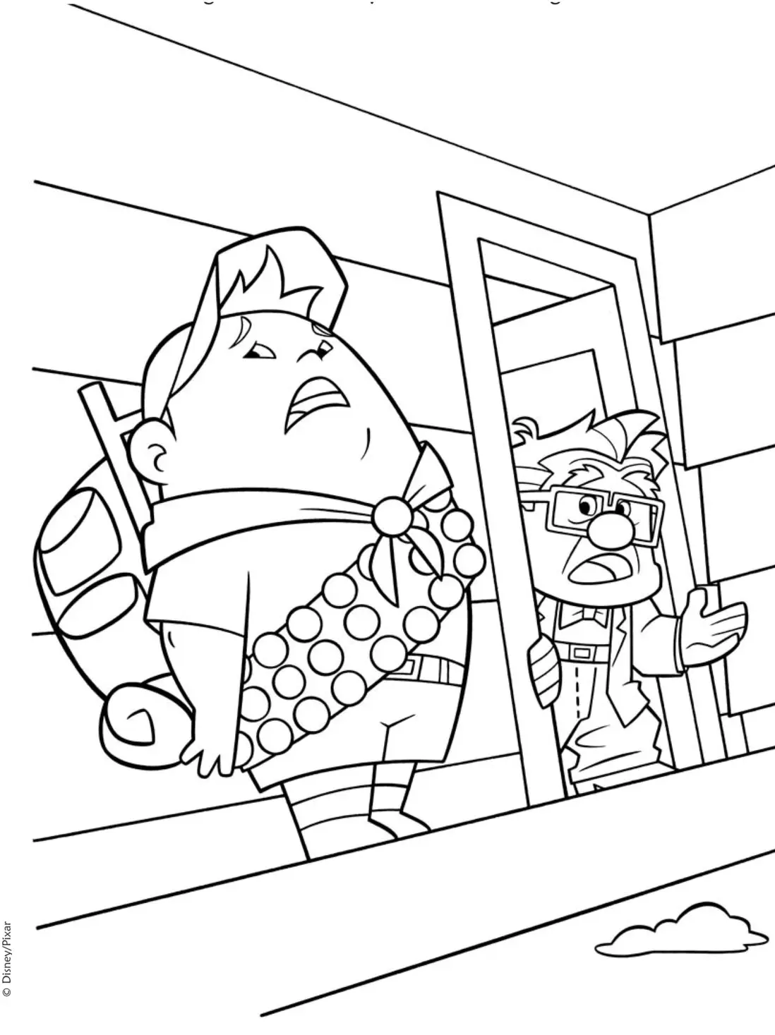Impresión gratuita y dibujo para colorear de Là-haut (Oben)