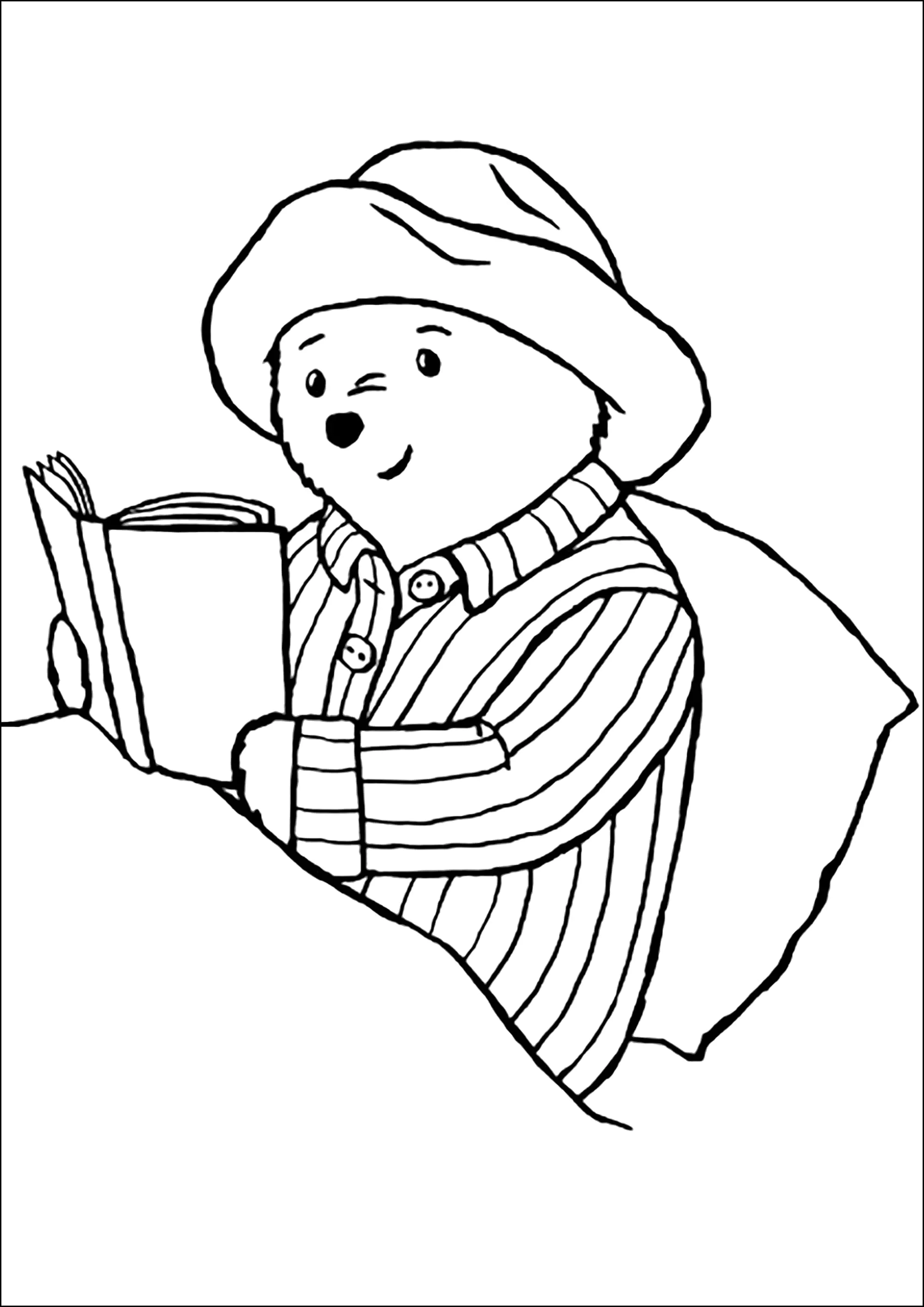 Dibujos para colorear gratis para niños de oso-paddington (Oso Paddington)