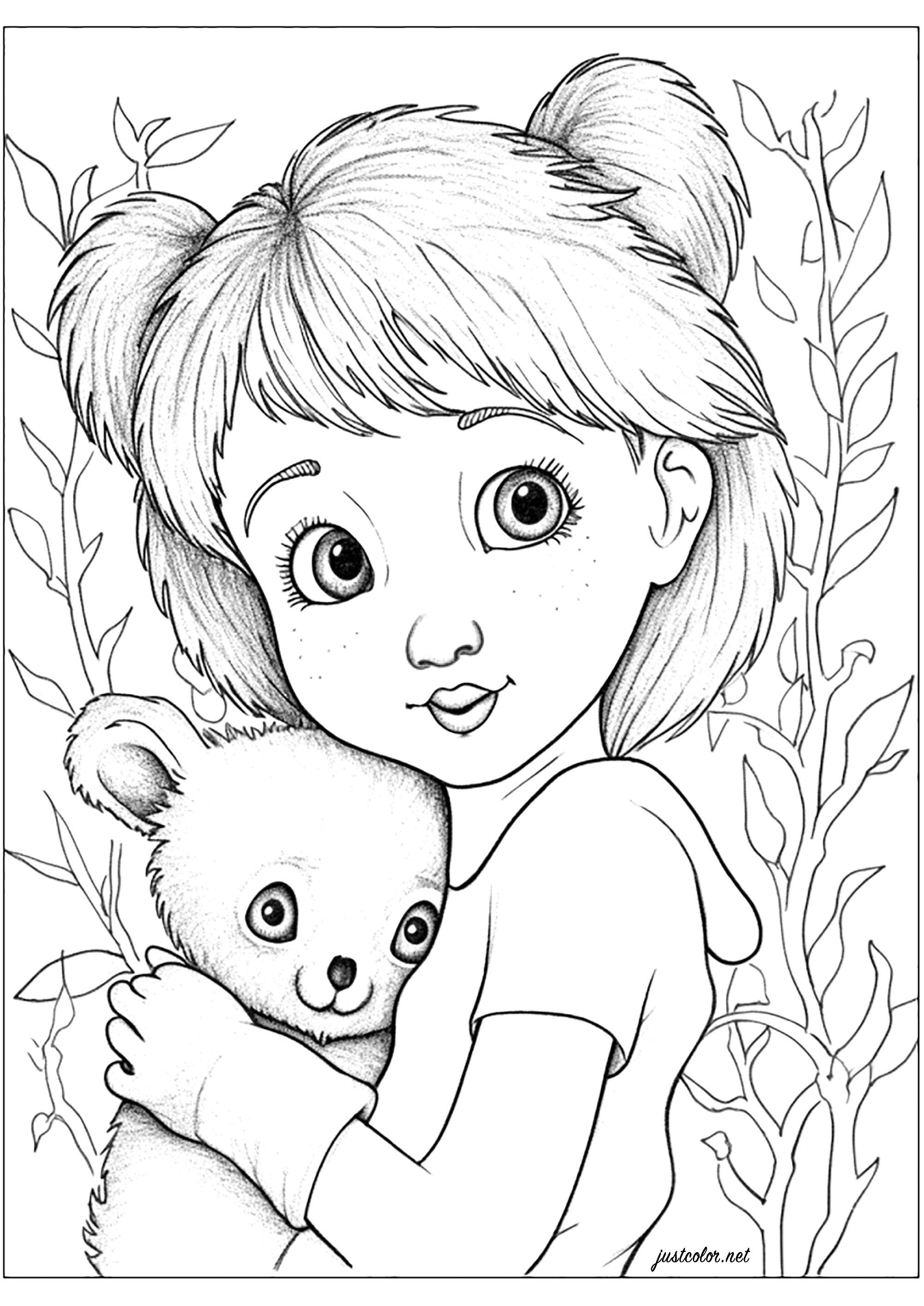 Dibujos para colorear gratis de Osos Koala para imprimir y colorear, para niños