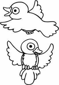 Dibujos para colorear gratis de Pájaros para imprimir y colorear