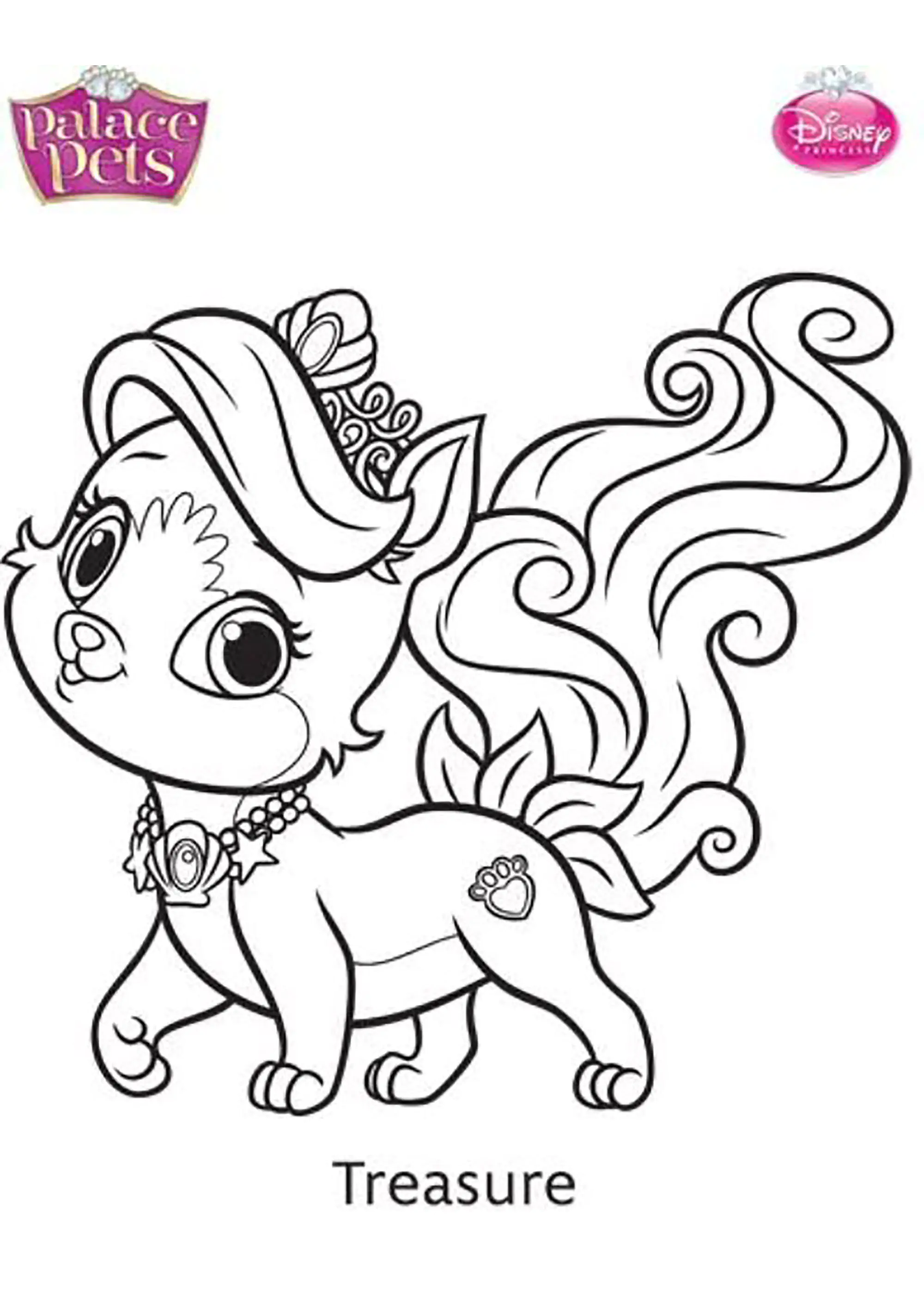 Tesoro (Página de Palace Pets para imprimir para niños)