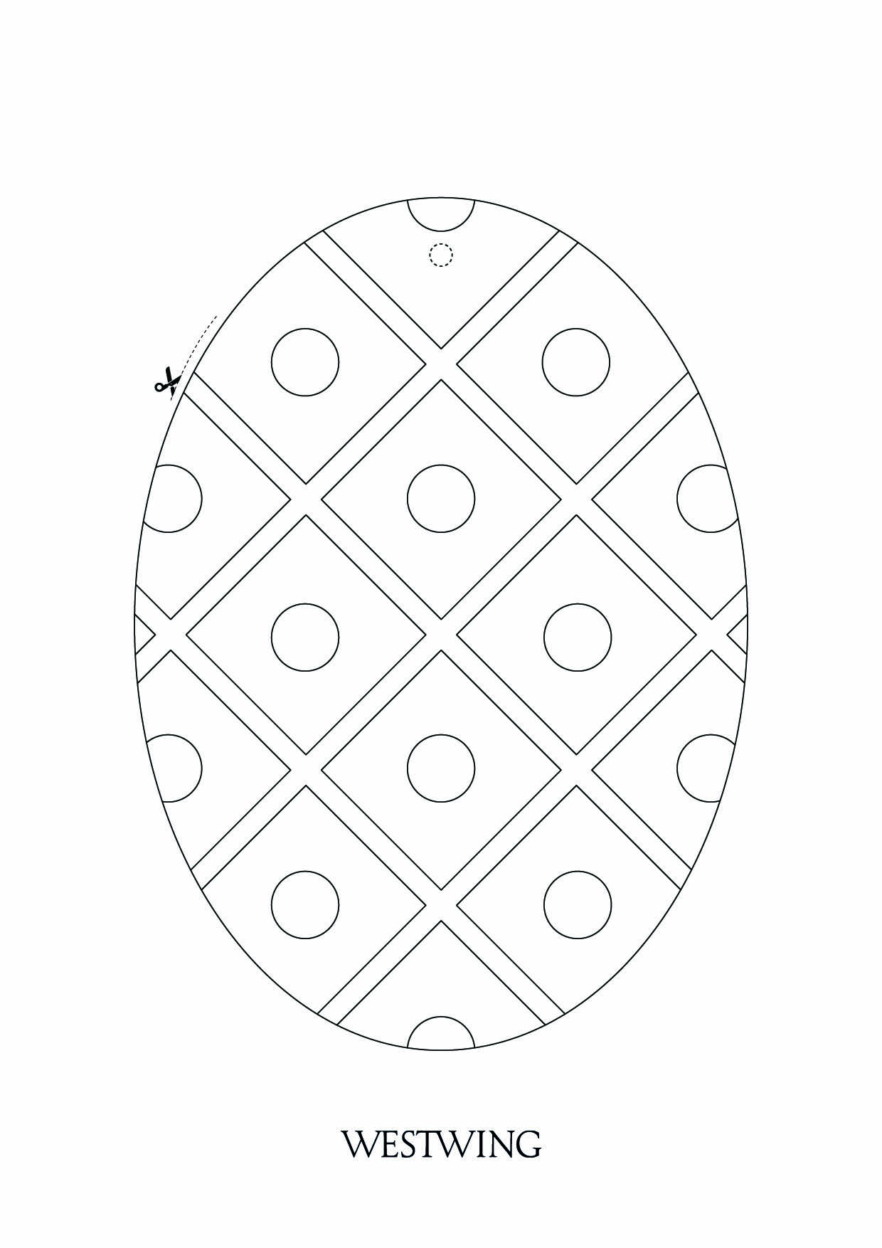 Dibujo de Pascua para colorear, fácil para los niños