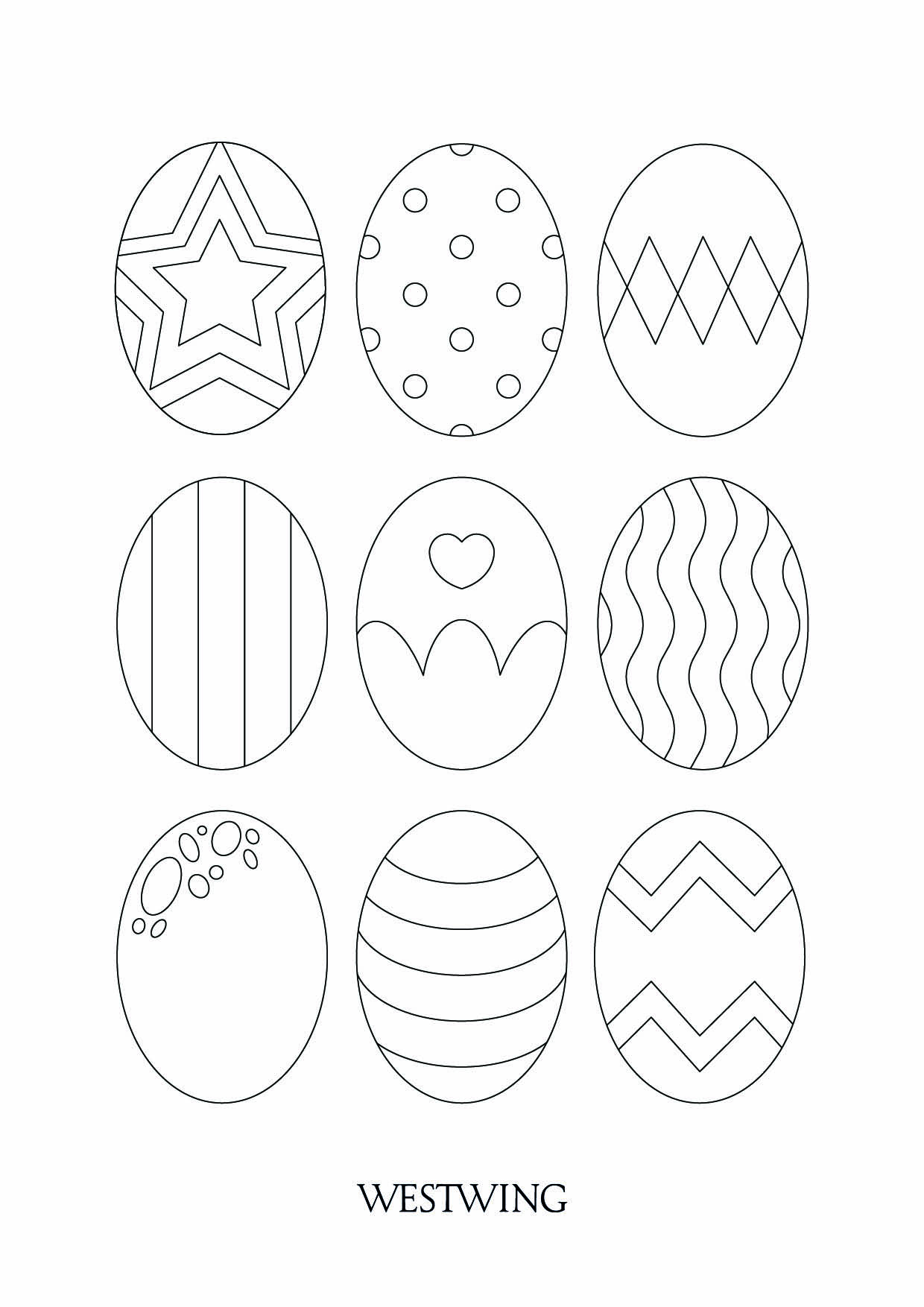 Páginas para colorear de Pascua para imprimir