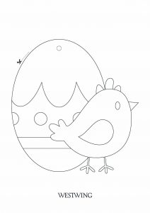 Dibujo de Pascua gratis para descargar y colorear