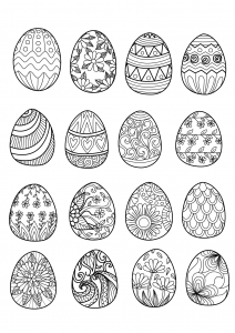 16 huevos de Pascua