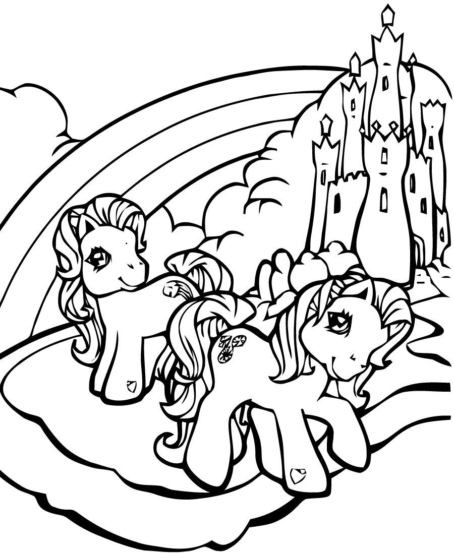 Imagen de Pequeño pony para descargar y colorear (Mi Pequeño Pony)