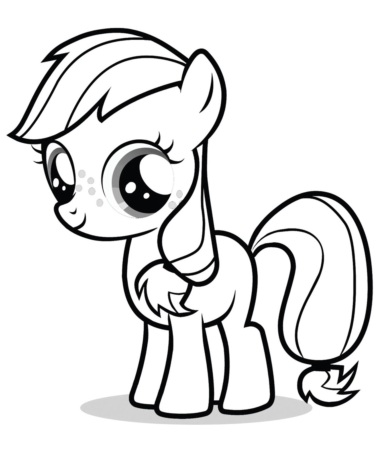 Una versión Pequeño Pony Princess de la década de 2010 para colorear