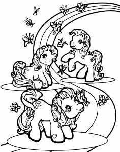 Páginas para colorear de Pequeño pony para imprimir para niños