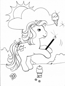 Dibujos para colorear de Pequeño pony gratis