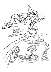 Dibujo gratis de Peter Pan para imprimir y colorear