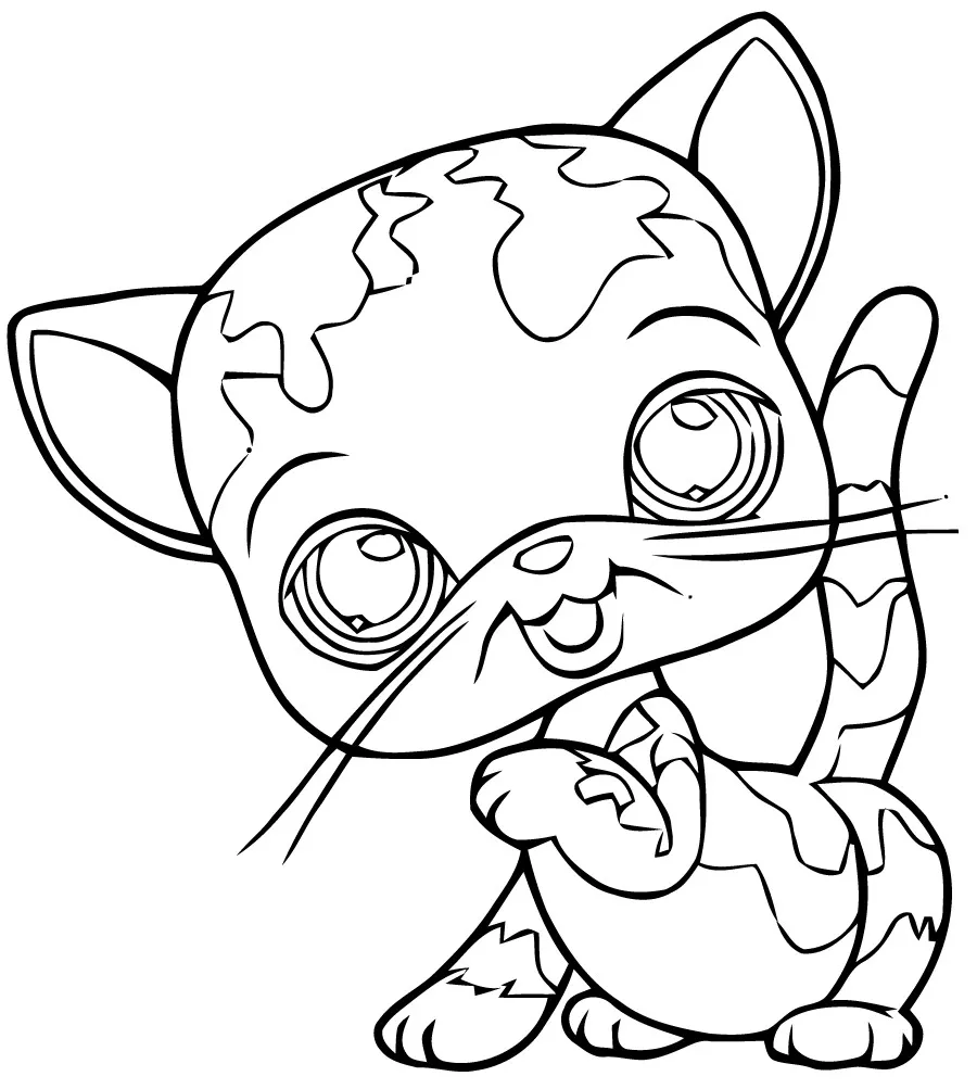 Páginas para colorear de la tienda de animales para niños (Petshop)