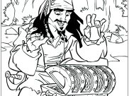 Páginas de Piratas del Caribe para imprimir para niños
