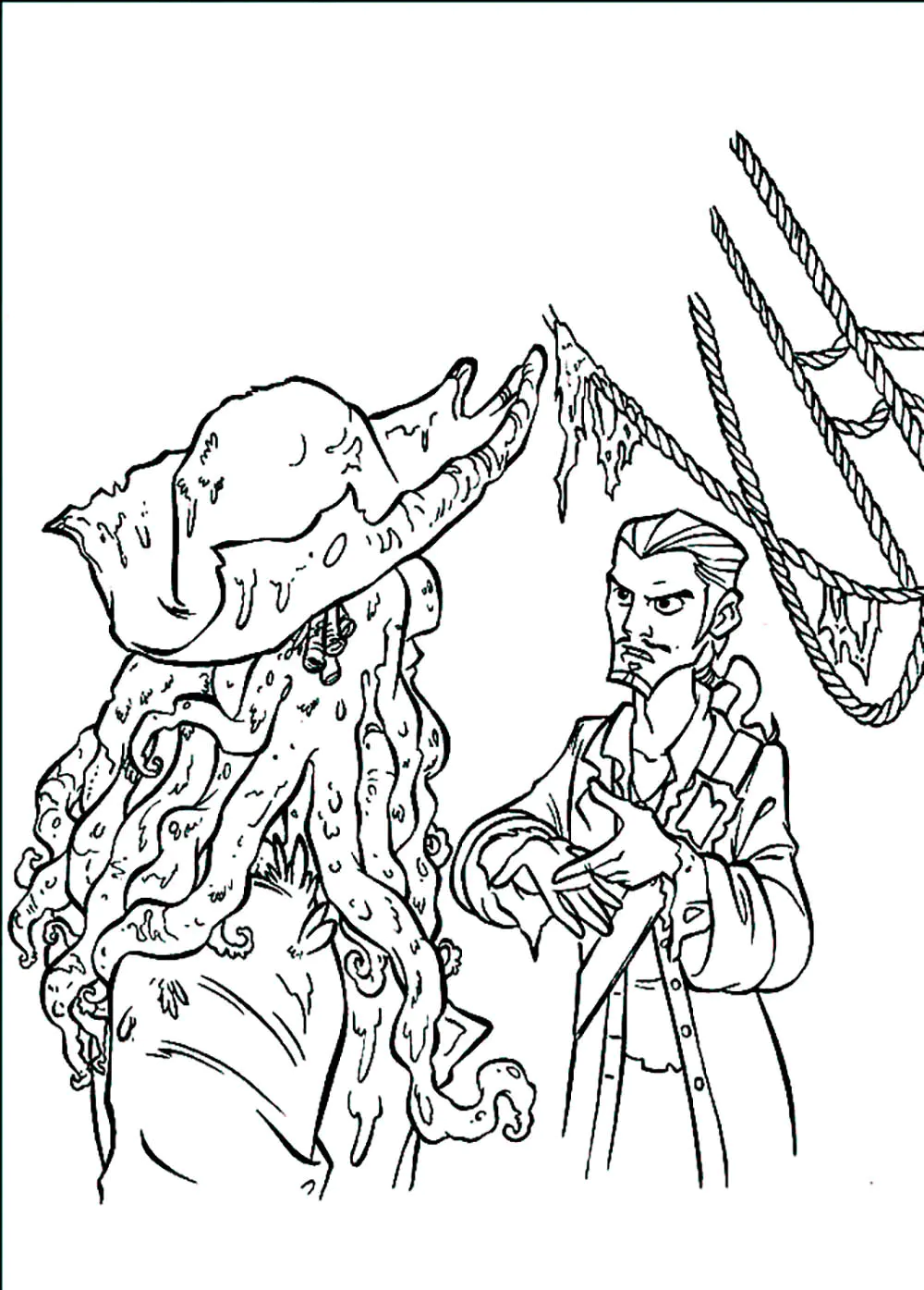 Los villanos de Piratas del Caribe (Página para imprimir para niños)