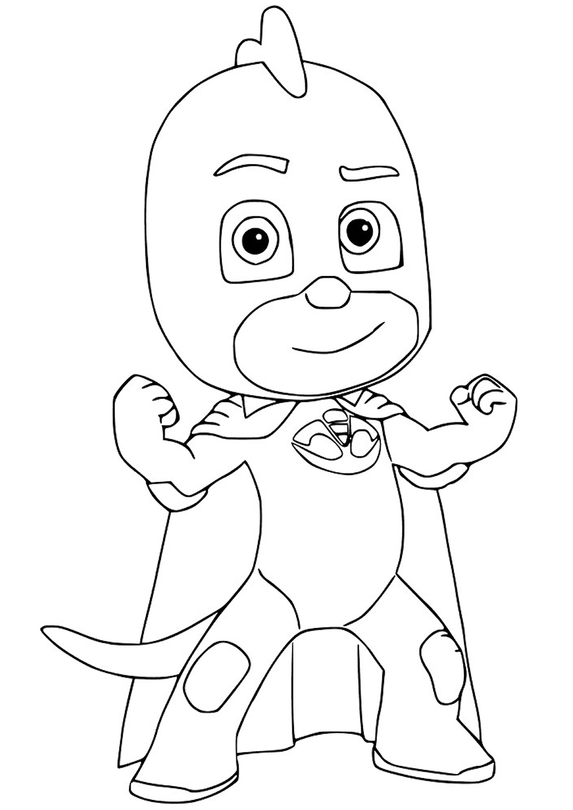 Gekko de Pyjamasques (PJ Masks) y su traje de dinosaurio
