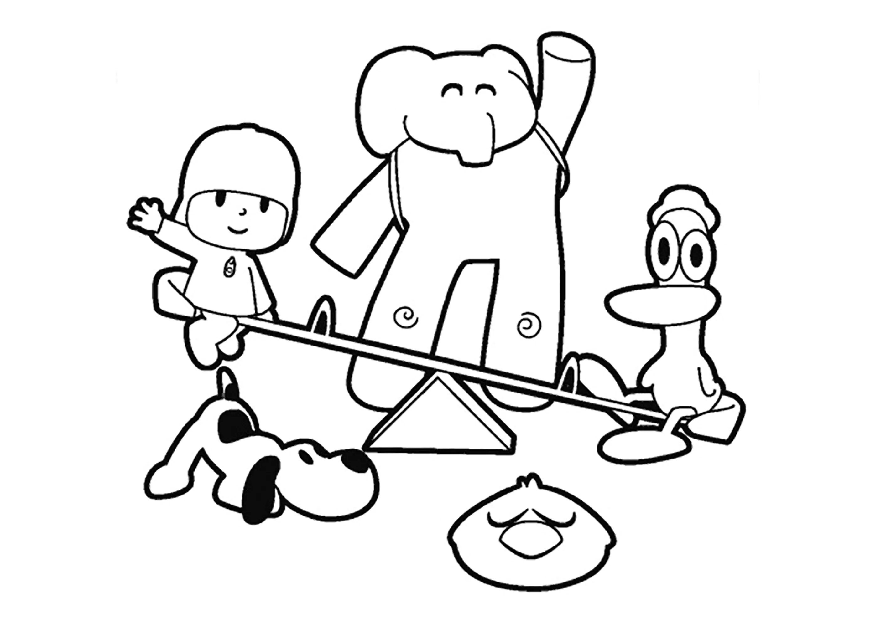 Juegos infantiles (Página de Pocoyo para imprimir para niños)