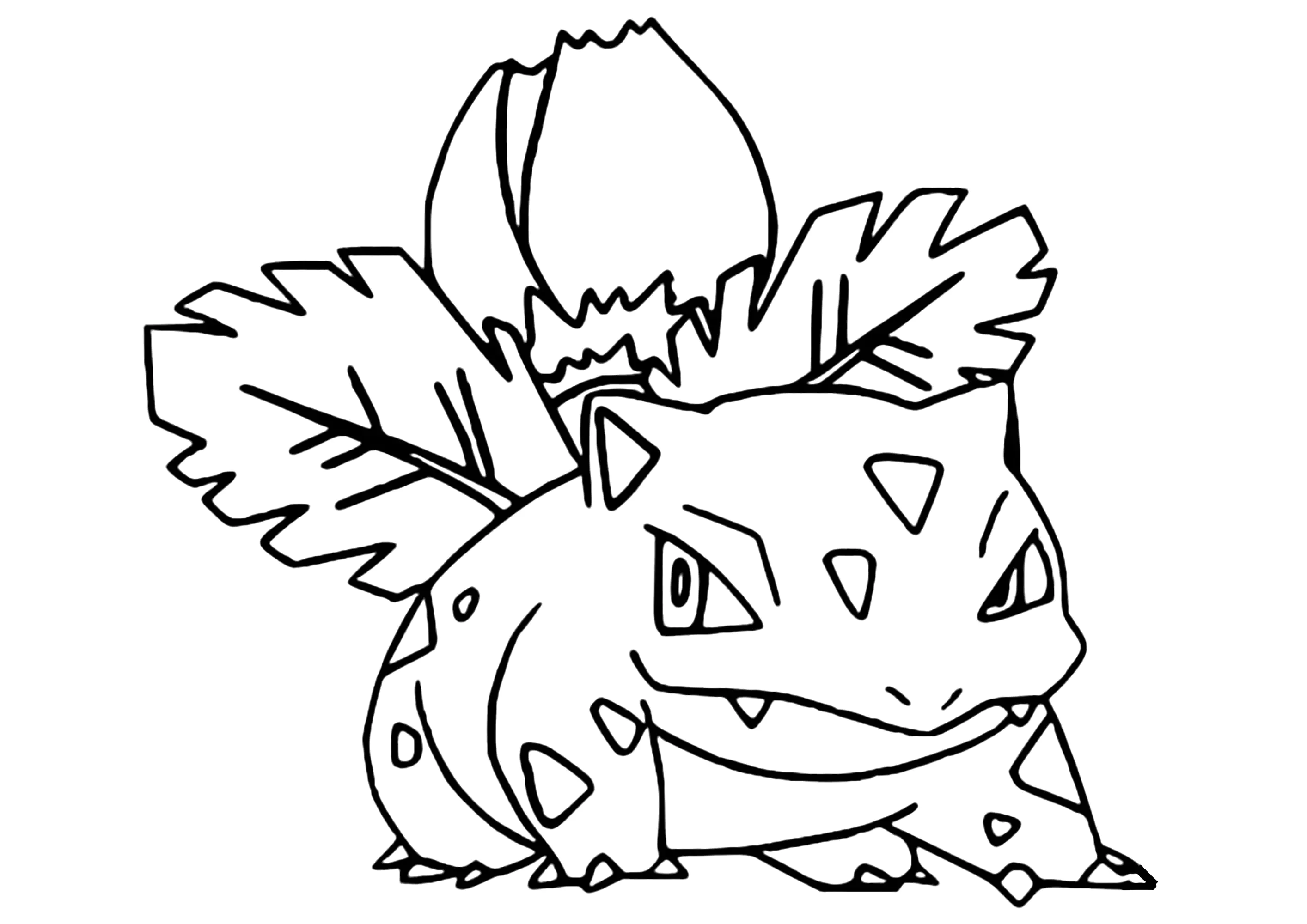 Herbizarre: Colorear gratis (Todas las páginas para colorear de Pokémon)