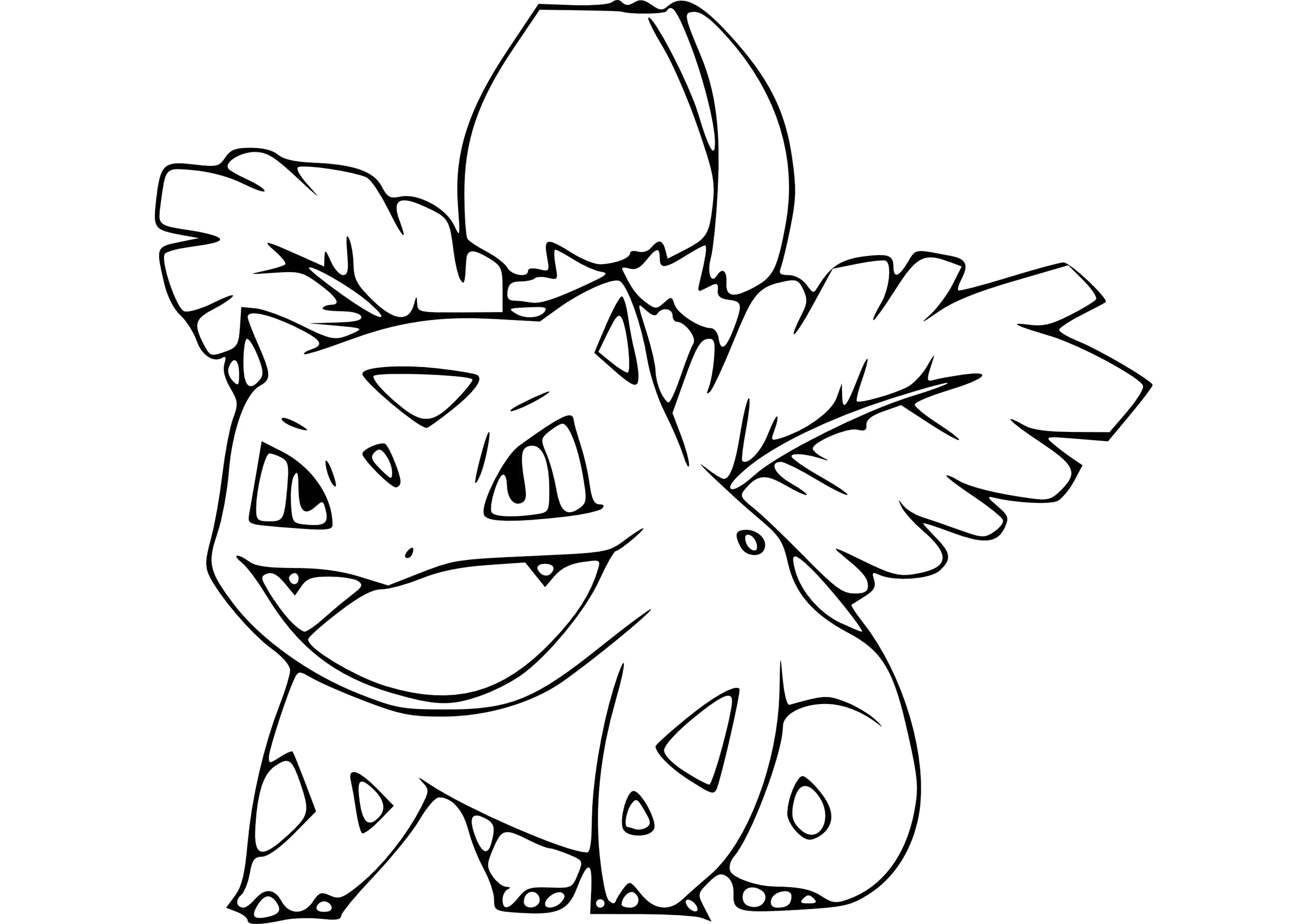 Herbizarre: colorear para niños (Todas las páginas para colorear de Pokémon)