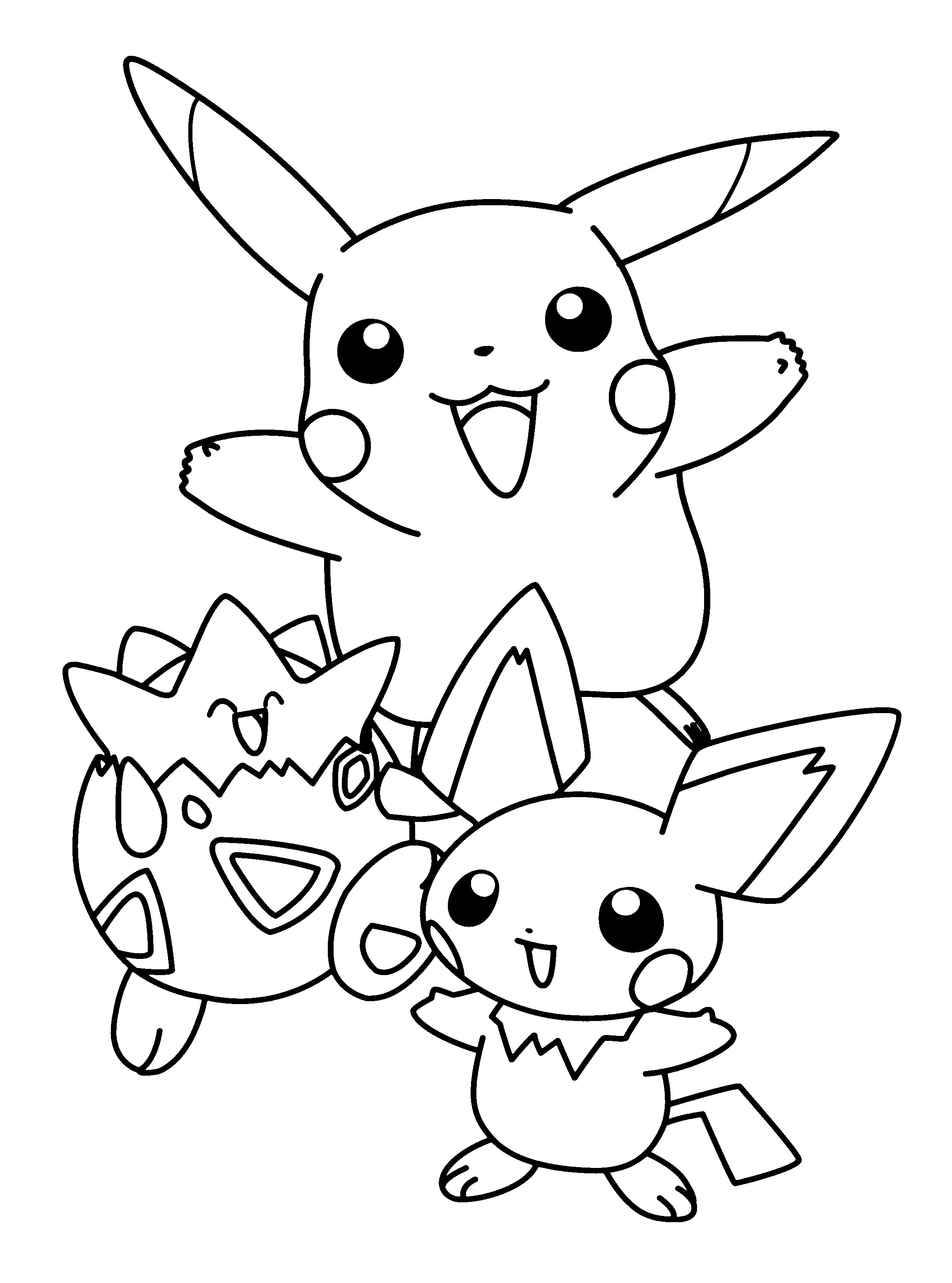Simple Dibujos para colorear gratis de Pokemon para descargar (Todas las páginas para colorear de Pokémon)