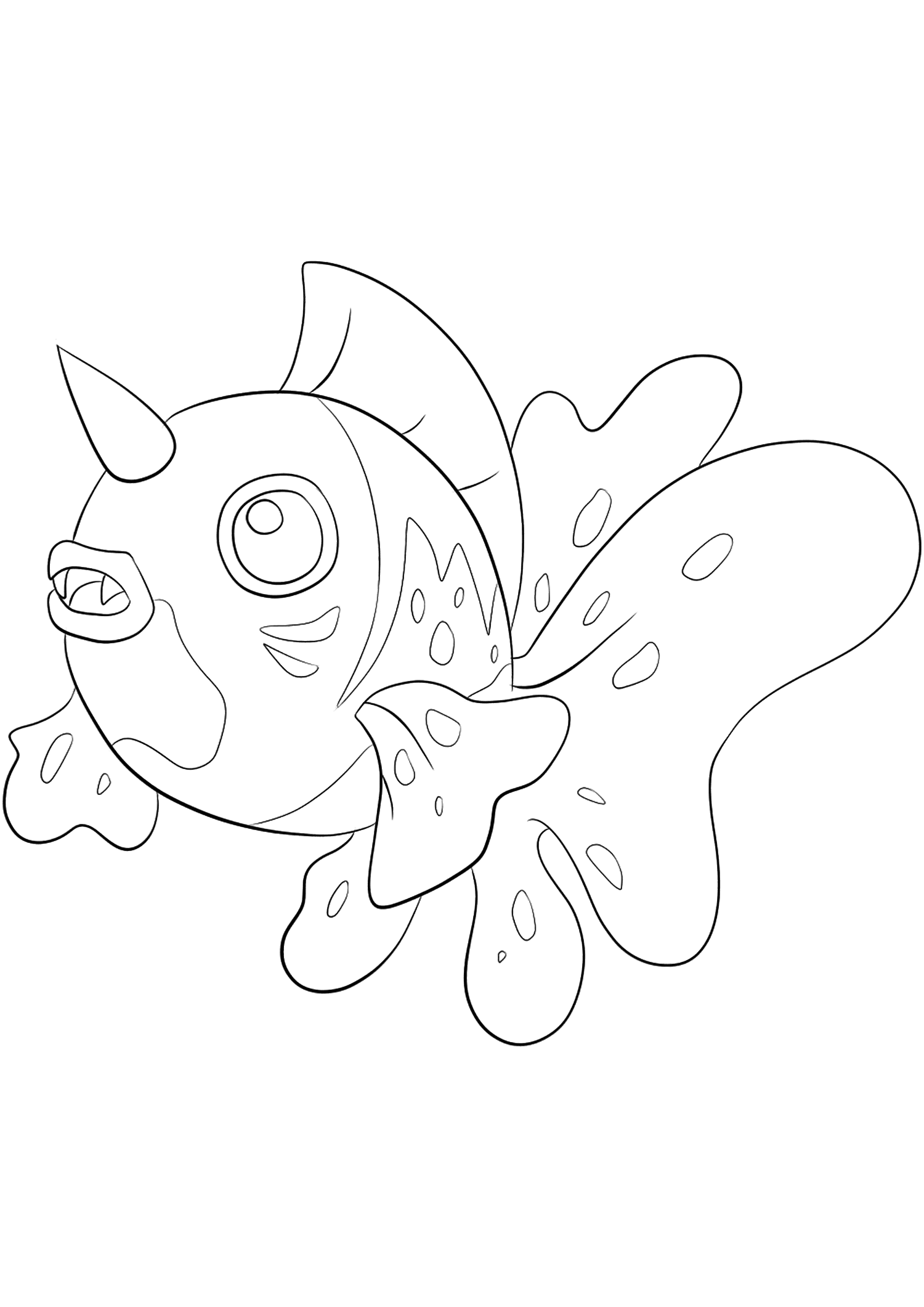 <b>Poissoroy</b> (nº 119): Pokémon de la Generación I (Página de Todas las páginas para colorear de Pokémon para imprimir para niños)
