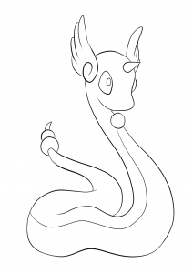 <b>Draco</b> (nº 148): Pokémon de la Generación I (Página para imprimir)