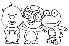 Páginas de Pororo para imprimir para niños
