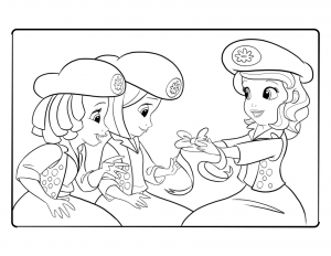 Dibujo para imprimir y colorear gratis de la Princesa Sofía (Disney)