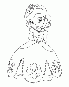 Dibujo de Princesa Sofía (Disney) para imprimir y colorear